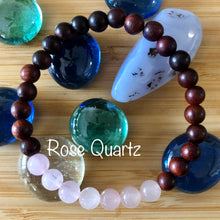 Load image into Gallery viewer, Red Sandalwood & Gemstone Mala Bracelets