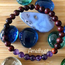 Load image into Gallery viewer, Red Sandalwood & Gemstone Mala Bracelets