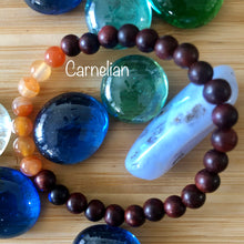 Load image into Gallery viewer, Red Sandalwood & Gemstone Mala Bracelets
